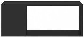 fekete szerelt fa TV-szekrény 80 x 24 x 32 cm