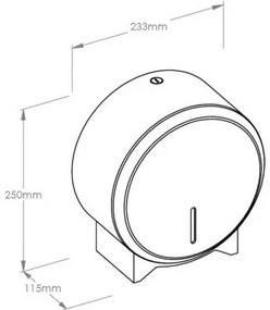 Merida Stella WC papír adagoló 19 cm, matt rozsdamentes acél