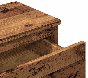 2 db antik fa forgácslap éjjeliszekrény 40 x 30 x 39 cm