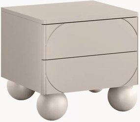 Sonatia II fiókos éjjeliszekrény 45 cm 2 fiókkal - kasmír / gömb alakú lábak