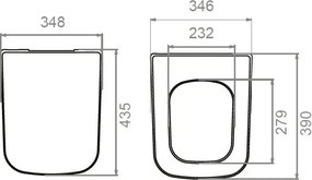 CeraStyle NOURA WC ülőke - duroplast - lecsapódásgátlós - könnyen levehető - klikk rendszerű