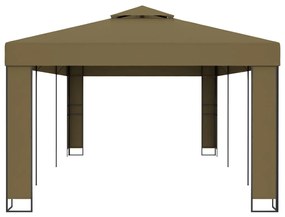 tópszínű dupla tetős pavilon 3 x 6 m 180 g/m²