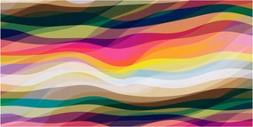 Konyhai panel Absztrakt hullámok 140x70 cm Ragasztó