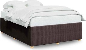 vidaXL sötétbarna szövet ágykeret matrac nélkül 140 x 190 cm