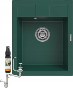 Gránit Mosogató Egymedencés Konyhai Üveg Zöld Mosogató Best