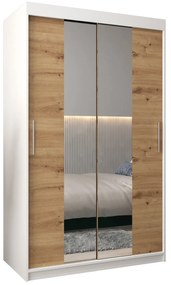 Ruhásszekrény 120 cm Toki 1 (matt fekete + artisan tölgy). 1064889