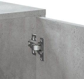 betonszürke szerelt fa sarokszekrény 160 x 40 x 45 cm