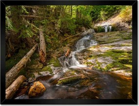 Poszterek keretben 40x30 Hegyi patak a hegyekben Hegymászás Túrázás