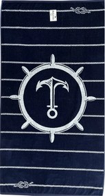 BAHIA Strandtörölköző matrózmintás 3. 165x90cm