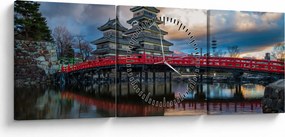 Kép - Japán (órával) (90x30 cm)