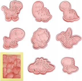Dinoszaurusz Lyukasztók Cukormáz Formák Torták 8 db Dino Dekoráció születésnap