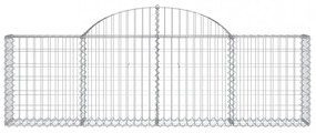 10 db íves horganyzott vas gabion kosár 200x30x60/80 cm
