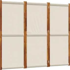 vidaXL világosszürke 3 paneles térelválasztó 210 x 180 cm