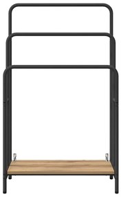 Ruhaszárító polcokkal kézműves tölgy 60 x 30 x 100.5 cm Faanyag