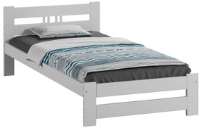 Fa ágy 90x200 LUX VitBed fehér + Matrac 90x200 Niobé