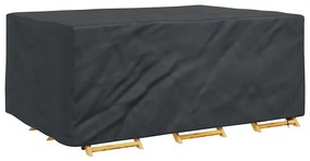 Kültéri bútorhuzat Fekete 230 x 165 x 80 cm 420D