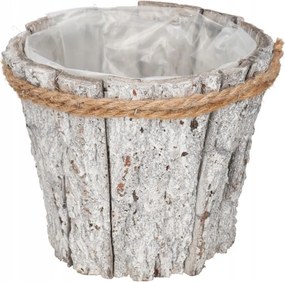 Virágcserép Fa Fedél Kéreg Szürke 17CM