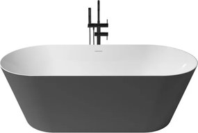 Leman kád_75x170_Titanio Metallic/Blanco Brillo