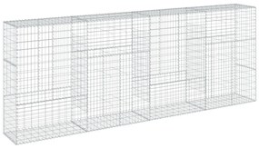 horganyzott vas gabion kosár fedéllel 400 x 50 x 150 cm