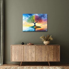 Kép – Évszakok festett fája (70x50 cm)