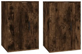 2 db füstös tölgy falra szerelhető TV-szekrény 40x34,5x60 cm