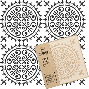 Festősablon Csempe Csempék Többször felhasználható 15x15cm Minta Geometria Palencia