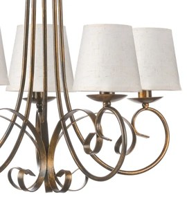 ONLI - Csillár láncon POMPEI 5xE14/6W/230V bronz