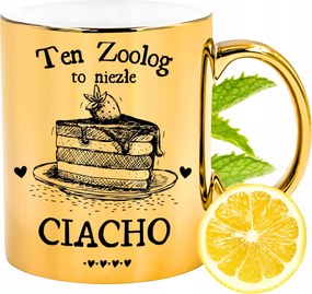 Prémium Arany Csillogó Bögre Zoológusnak Ajándék Nyomtatott Fotóval