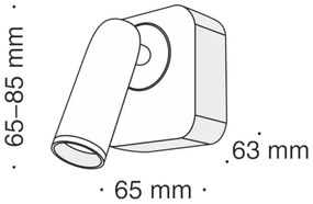 Maytoni C039WL-L3W3K - LED Fali spotlámpa MIRAX LED/3W/230V fekete