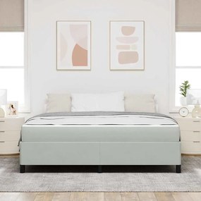 Ágykeret Világosszürke és szürke és fehér 180 x 200 cm Bársony