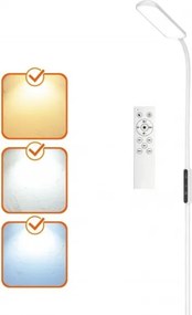 Fényerőszabályozható LED állólámpa TEILO LED/10W/230V 3000/4000/6500K fehér + távirányító