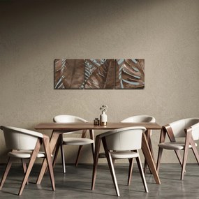 Kép - Pálma levél, akvarell (órával) (90x30 cm)