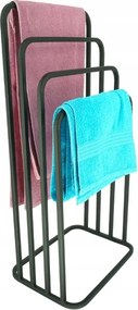 Modern Törölközőtartó állvány 4 karos lekerekített fém Loft Cza