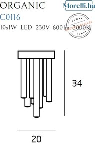 Mennyezeti Lámpa Réz MAXLIGHT C0116