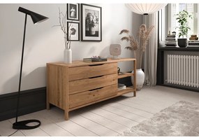Natúr színű tölgyfa alacsony komód 140x64 cm Twig – The Beds