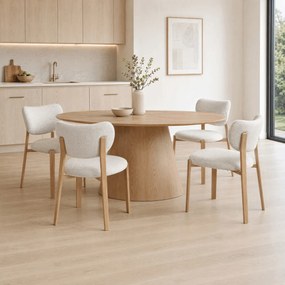 HC-L3125 OAK barna szövet étkezőszék