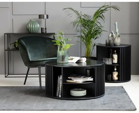 Fekete kerek dohányzóasztal ø 85 cm Siena – Unique Furniture