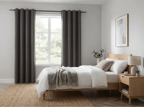 Sötétítő függöny DUNES VELVET 140x250 cm, sötétszürke Felfüggesztés: Hullámos sínszalag