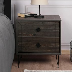 Luna Dark Brown éjjeliszekrény
