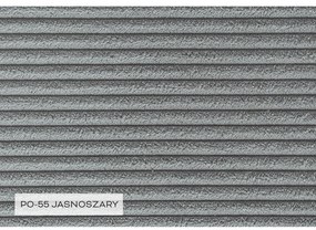 Világosszürke kordbársony kinyitható sarokkanapé (jobb oldali) Brave Dave – Miuform