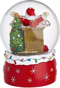 X-MAS zenélő hógömb, 'Merry Christmas' Ø10cm
