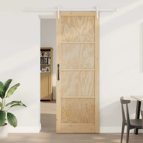 Csúszó Ajtó Természetes és fehér 83 x 232 cm