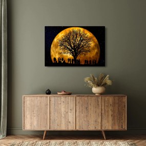 Holdok és sziluettek képe (90x60 cm)
