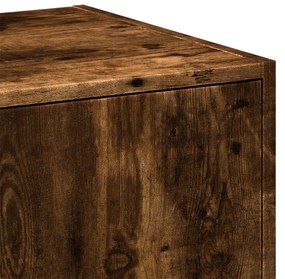 füstös tölgy színű szerelt fa patikaszekrény 30 x 41 x 144,5 cm