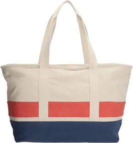 Bézs-kék nagy strandtáska „Sailor”