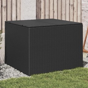 fekete polyrattan kerti tárolóláda 291 L