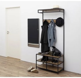 Előszobafal SARON tölgy/fekete