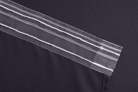 Függöny OXFORD LIGHT 140x250 cm, sötétszürke Felfüggesztés: Hullámos sínszalag