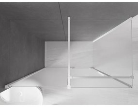 Mexen Velar, tolóajtós zuhanykabin 150 x 85 cm, 8 mm-es mattüveg, fehér matt, 871-150-085-31-20