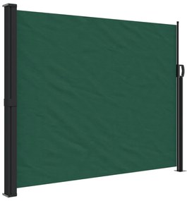 sötétzöld behúzható oldalsó napellenző 160 x 500 cm